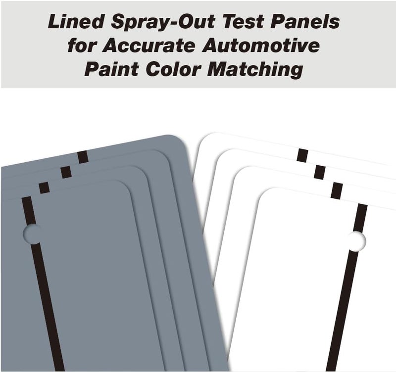 LAUCO Metal Spray Out Cards – White & Medium Grey Automotive Color Matching Test Panels – 4" x 6" Spray Out Sample Cards – (50 Pack) - Image 4